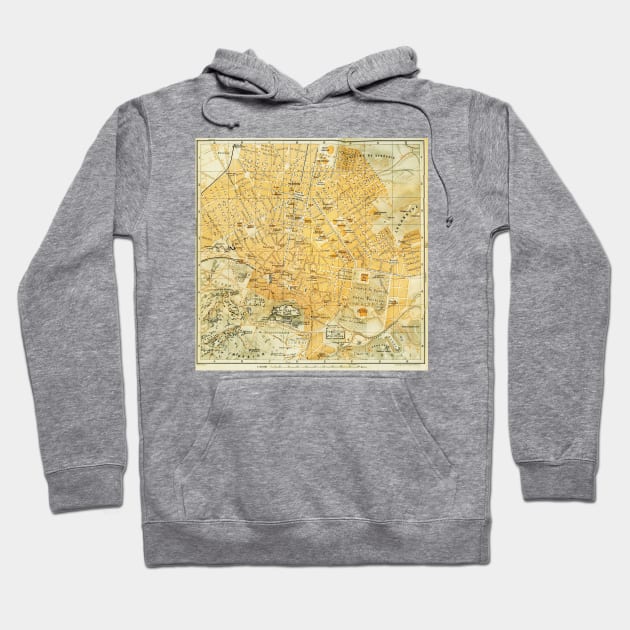 Vintage Map of Athens Greece (1894) Hoodie by Bravuramedia